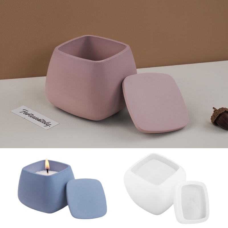 Candle Making Business - 1Set Kotak Penyimpanan Persegi Cetakan Silikon