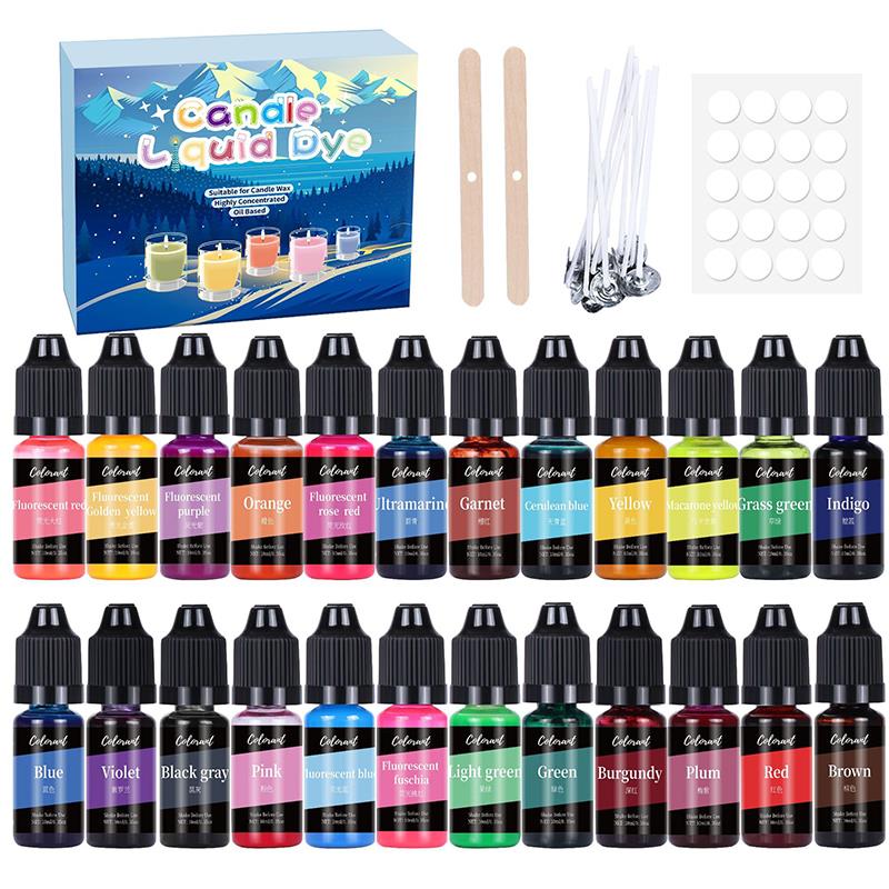 Candle Making Instructions - Set pigmen pewarna lilin 20/24 warna,
