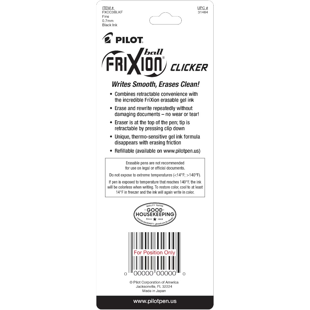 Pulpen Gel Pilot Frixion Click - Pilot Pen Frixion ulasan dan harga