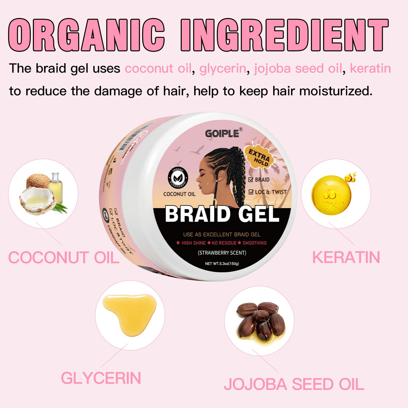 GOIPLE 5.3Oz Gel Kepang Aroma  - Coconut Wax Flake ulasan dan harga
