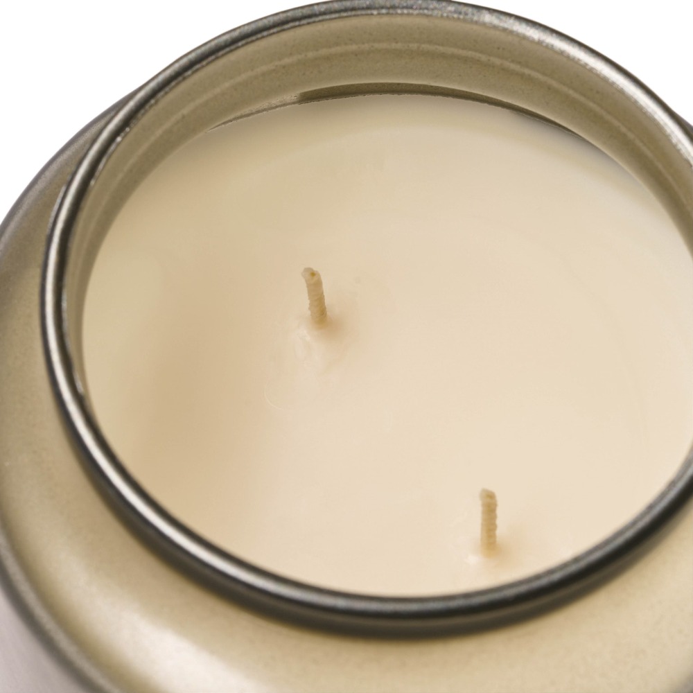 Lilin dalam toples kaca emas 2 - Coconut Wax Flake ulasan dan harga