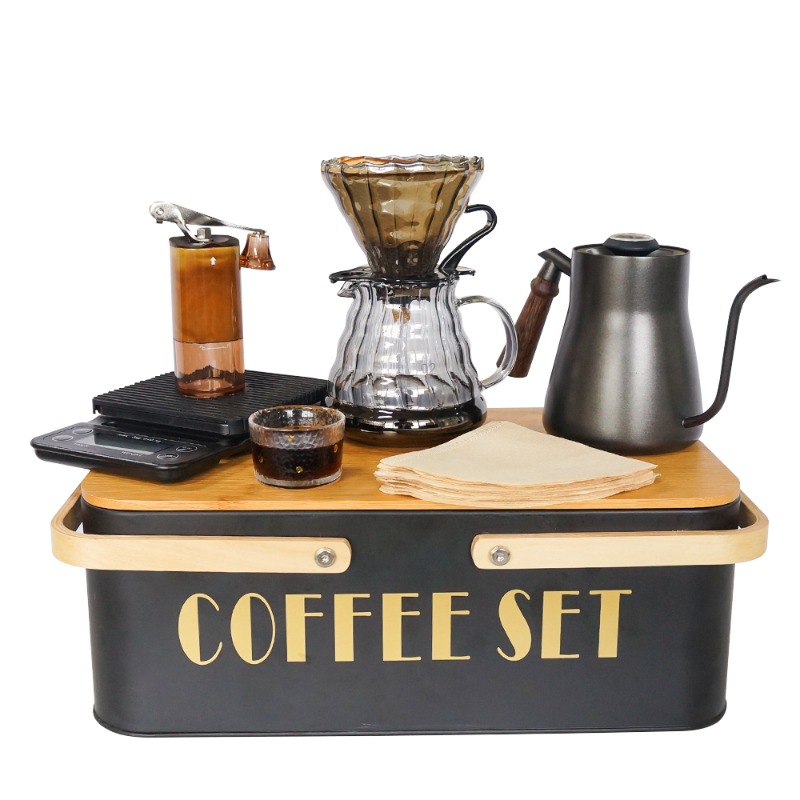 Set mesin kopi portabel dengan - Pour Pot Aluminum ulasan dan harga