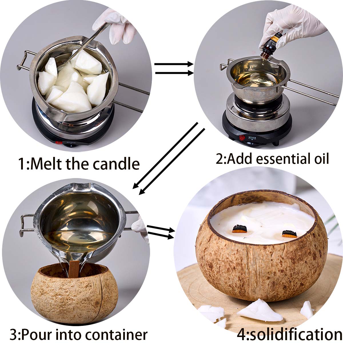 1LB Lilin Kelapa Putih Lilin T - Coconut Wax Flake ulasan dan harga