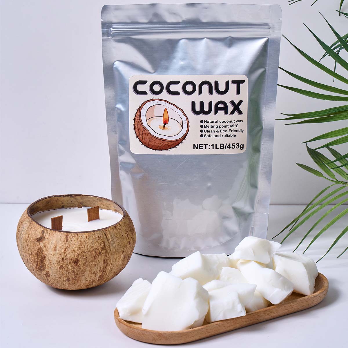 1LB Lilin Kelapa Putih Lilin T - Coconut Wax Flake ulasan dan harga